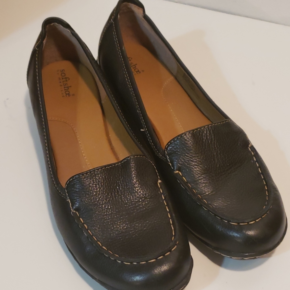 Soft Shoe by Medicus Black Leather Loafers